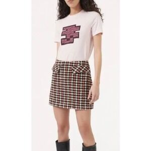 Baum Und Pferdgarten houndstooth A-line mini skirt Size 2 New with Tags